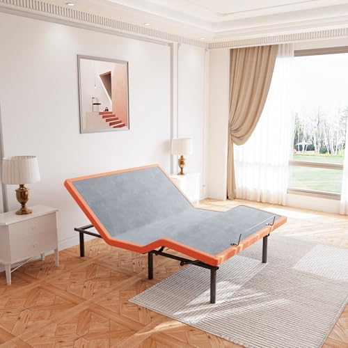 Image of ESHINE Queen Adjustable Bed Frame Without Mattress, Wireless Remote | Ergonomic Zero Gravity Bed Base, Bluetooth APP Control, Foot and Head Incline, Anti-Snore, 2000 Series