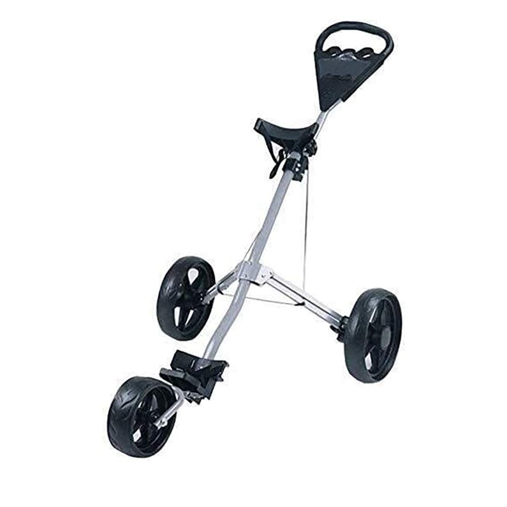 iumLeap Golf Push Cart,3 Wheels Foldable Golf Club Push Pull Cart Trolley Golf Pull Cart Folding Frame Lightweight Durable Practical Design (3)