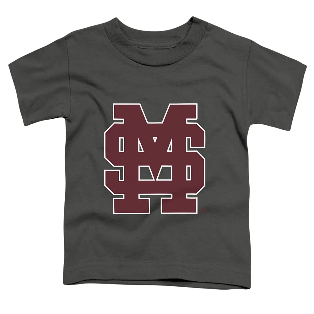Mississippi State Bulldogs Official Baseball Logo Unisex Toddler T Shirt,Charcoal, 3