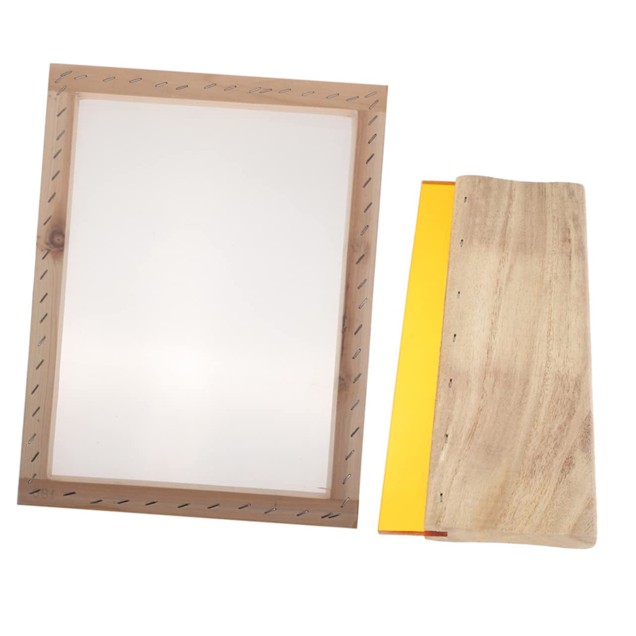 ARTIBETTER Stencil Set Squeegee Wooden Handle Ink Scraper for T-Shirt Poster and Bag Printing