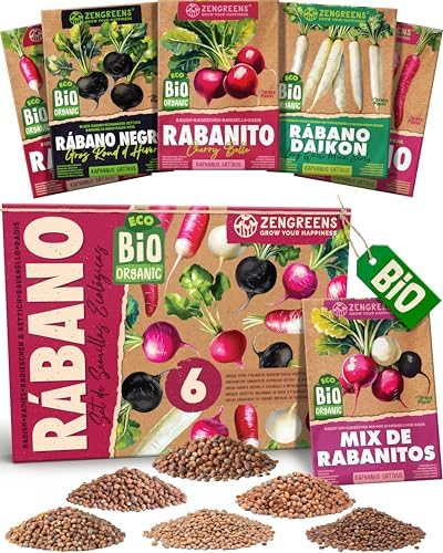 Set de semillas de rábano eco - 6 variedades para cultivar fácilm...