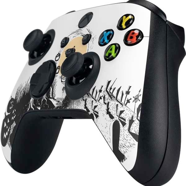 Skinit Decal Gaming Skin Compatible with Xbox Series X Controller - Officially Licensed Disney The Nightmare Before Christmas Jack on Spiral Hill Art Design