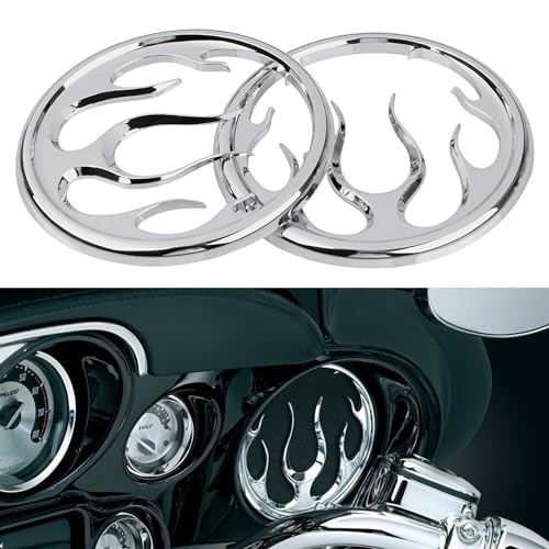 Flame Speaker Grill Accent Trim Cover para Harley-Davidson miniatura 2