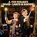 Light Up Magic Wizard Wand with Sounds & 4 Color Lights Illuminating Witch Toys for Kids Cosplay Party Birthday Gift, Silver, 2PCS