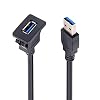 Heavy Duty ABS Construction USB 3.0 Panel Cable ABS Data Transfer Cable Optimized for Automotive and Marine Equipment