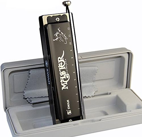 Black Swan SW1248 Chromatic Blues Harmonica Blues C Tone Copper-plated Adult Performance 12-hole 48-tone Master Harmonica