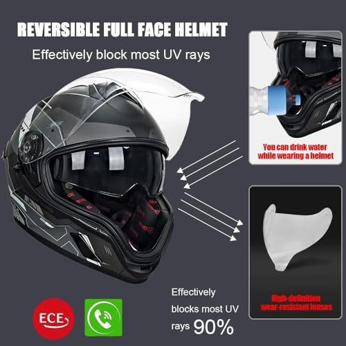Bluetooth Full Face Modular Helmet
