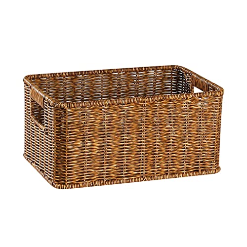 Wswqop Cesta de Picnic Decorativa Rectangular Contenedor de Almacenamiento Y Organización Funcional Fabricada en Polipropileno Resistente Apta para