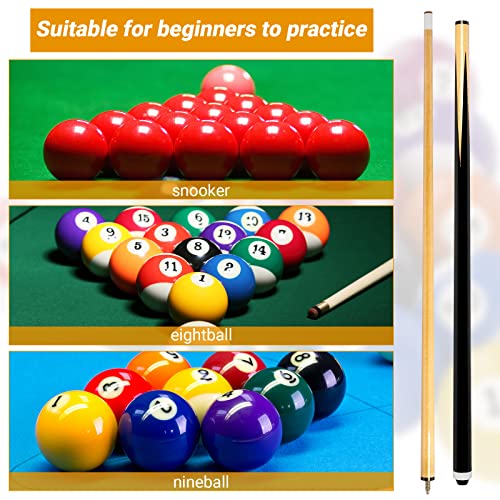 Wettarn 8 Pack Pool Sticks 2 Piece 58 Inch Bar Billiard Pool Cue Table 12 oz 13 mm Glue for Tips Hardwood Wooden Cue Sticks Gift for Adults, Beginner, Men, Player, Starter, Club, Party, Father's Day by Wettarn - Image 3