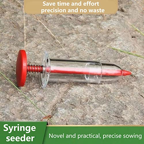 Dispensador manual de semillas para jardín rojo miniatura 4