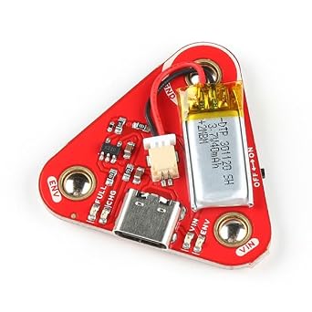 MyoWare 2.0 Power Shield- Designed to Power The MyoWare 2.0 Muscle Sensor-Remote Applications-Power Switch-Built-in LiPo Battery 40mAh-3.7V-Built-in LiPo Charge IC-Board Dimensions 2.10in x 2.35in