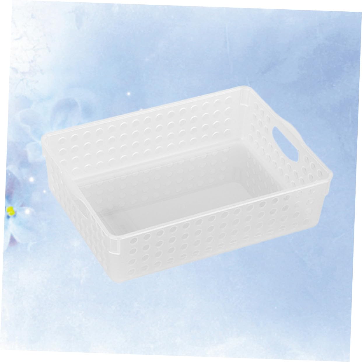 NUOBESTY 3pièces Panier De Rangement Plastique Creux Pour Documents Organisateur De Bureau Et Maison Blanc