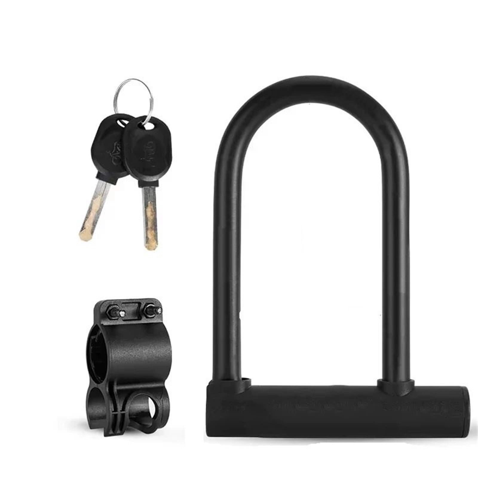 Laksjdnc Chinese Style Motorcycle Handlebar Lock Anti-Theft Bike U-Lock Optional Cable Combo Zinc Alloy Body Motorcycle Disc Lock(Chinese Style)