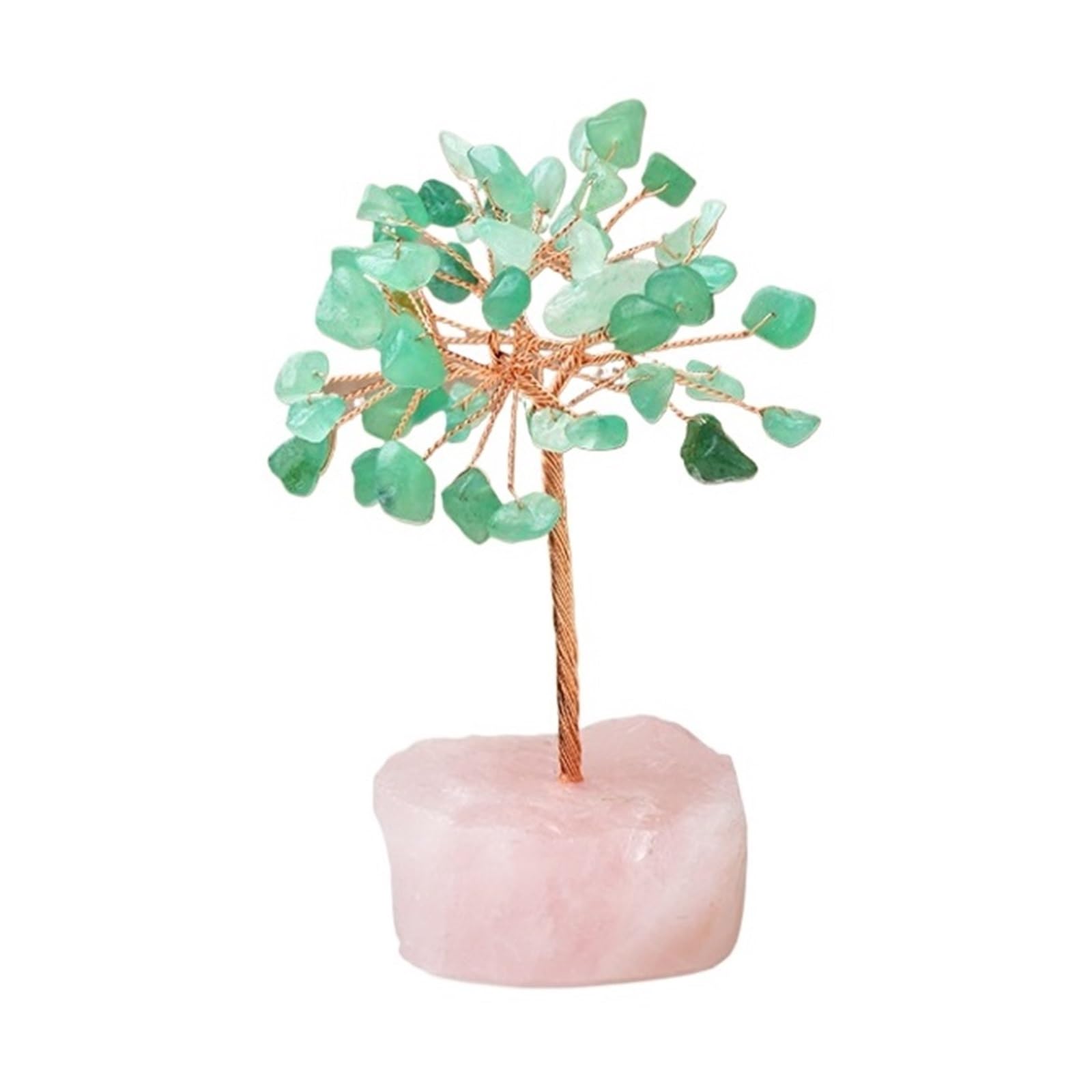 crystal tree， Aventurine Crystal Tree Crystals Gemstones Feng Shui Natural Tumbled Stones Money Fengshui Decorations(Grün)