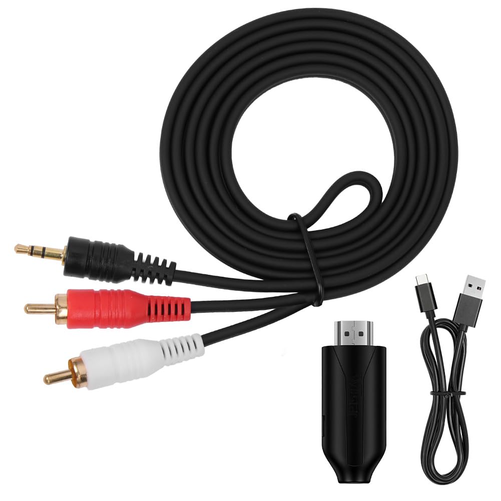Ekstraktor audio HDMI ARC, 192 kHz HDMI adapter optyczny na 3,5 mm konwerter rozdzielacz ARC, RCA L/R 3,5 mm AUX Stereo do HDTV na soundbar