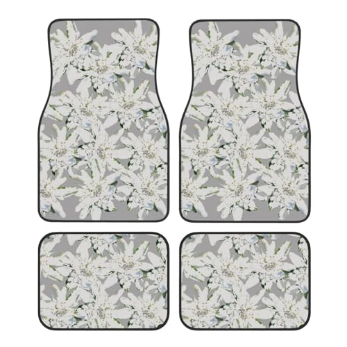 Alfombrillas antideslizantes para coche de flores Edelweiss que evitan deslizamientos en ruta