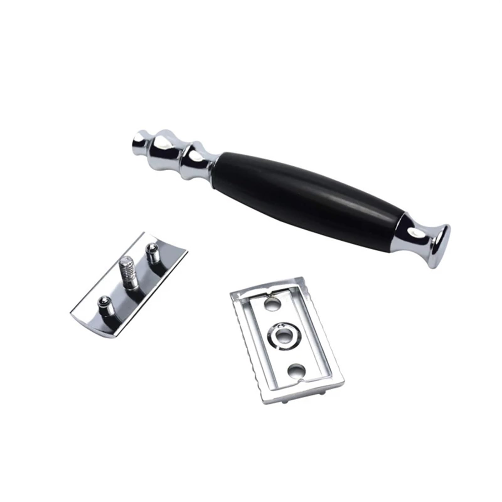 Herren-Rasierpinsel-Set, verchromter Metallständer, Rasierständer for Herren-Barthalter, sicheres Entfernen