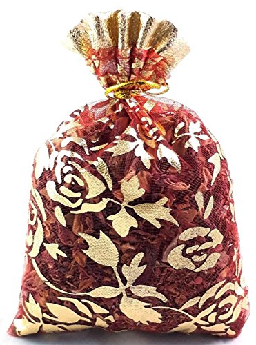Organic Herbs 20g DRIED ROSE PETALS in Potli/Pouch Tea Potpourri Wedding Deco Organic Herbal Craft Car Perfume