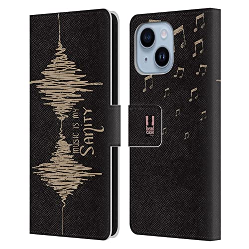 Étui portefeuille en cuir compatible Apple iPhone 14 Plus Head Case Designs