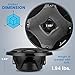 Lanzar Two Way Marine Speaker System, One Pair 6.5 inch Marine Component Speaker, 450 Watts Max Power with 4 Ohm Impedance, Waterproof, Flush Mount Capability, Resin Treatment Cloth Surround, Black