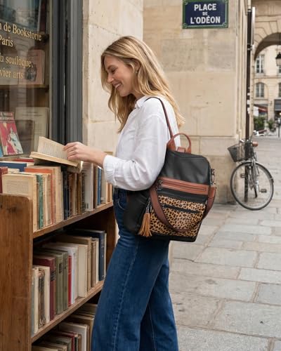 Image of Telena Womens Backpack Purse Vegan Leather Large Travel College Shoulder Bag with Tassel