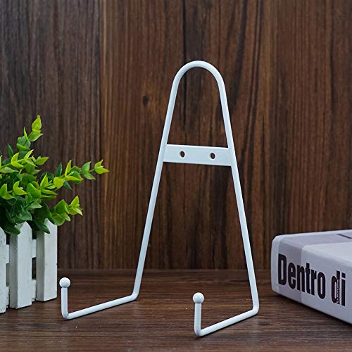 Tincogo White Metal wall Mount Display Easel Plate Hanger Vertical Plate Stand Holders Picture frame Stand for Wall 4 Pack - Image 3