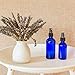 Youngever 15 Pack Empty Cobalt Blue Glass Spray Bottles, 3 Pack 4 Ounce and 12 Pack 2 Ounce Refillable Containers for Essential Oils, Cleaning Products, Aromatherapy
