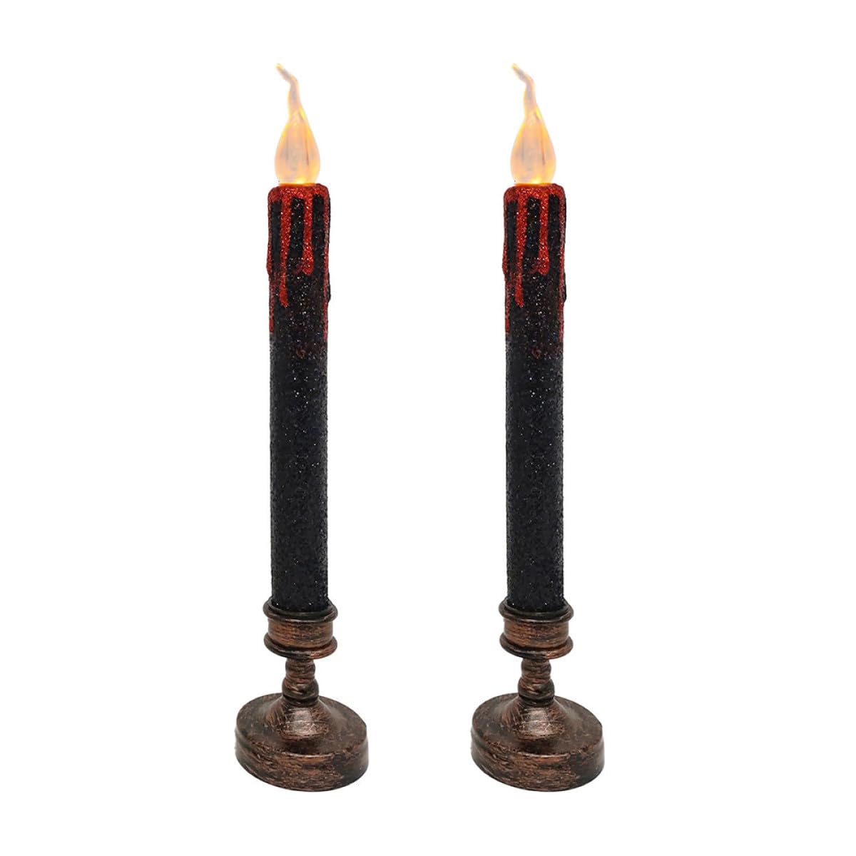 Lámpara para vela de Halloween Vaguelly pack de 2 luces sin llama de plástico para terror 8