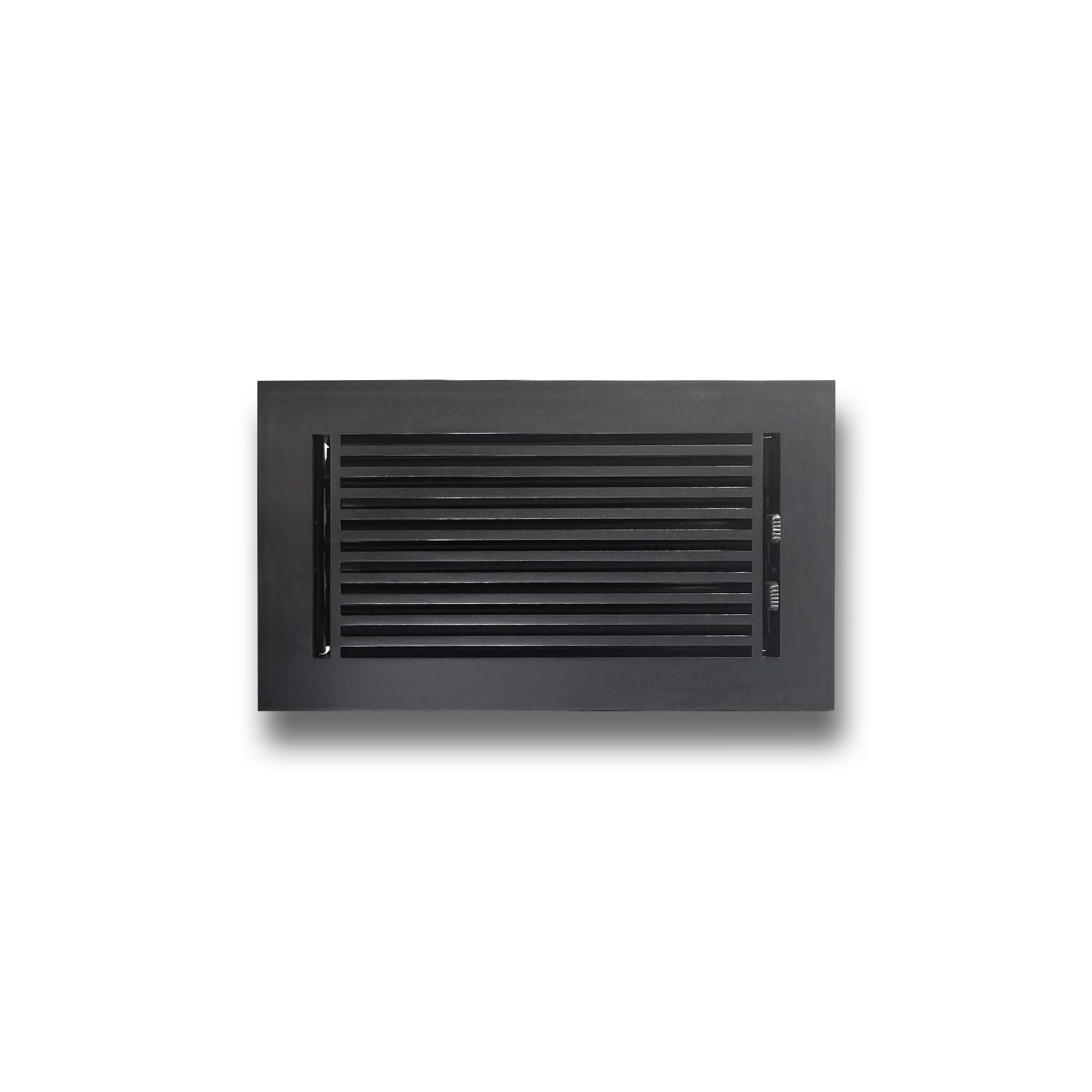 Prima - Registro decorativo de aluminio fundido para piso, tamaño 6 x 12 pulgadas, VR109, color negro (sin agujeros)