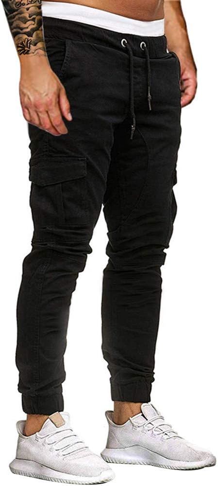 Uni ClauMens Fashion Cargo Pants Athletic Joggers Pants Chino Trousers Sweatpants
