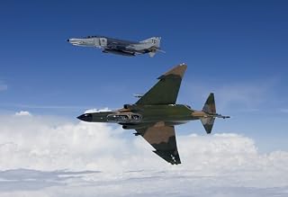 Posterazzi PSTHGP100255M Two QF-4E's from the 82nd ATRS fly over the Gulf of Mexico during a training sortie out of Tyndall Air Force Base Florida Poster Print, 17 x 11