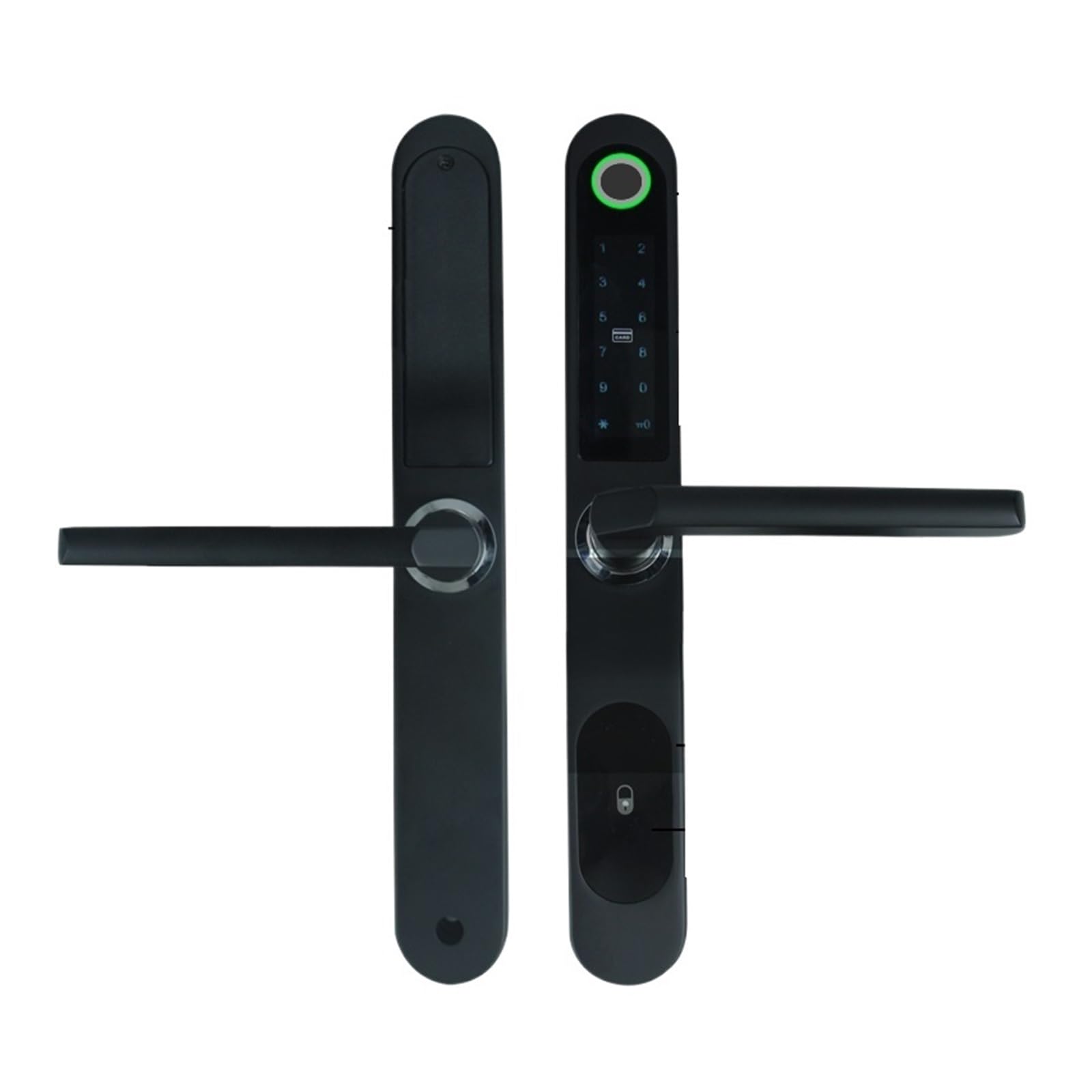 Serrure connectée Tuya pour porte alu et verre avec code et carte RFID
