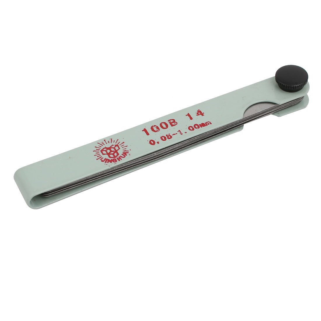 Aexit 0.05mm-1mm 90mm Measuring Tools Length 14 Leaves Metal Feeler Filler Gauge Measuring Tool Model:17as456qo545