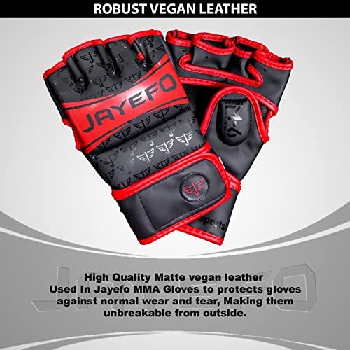 Jayefo Mma Gloves (Black/Red, L/Xl) #TOP3