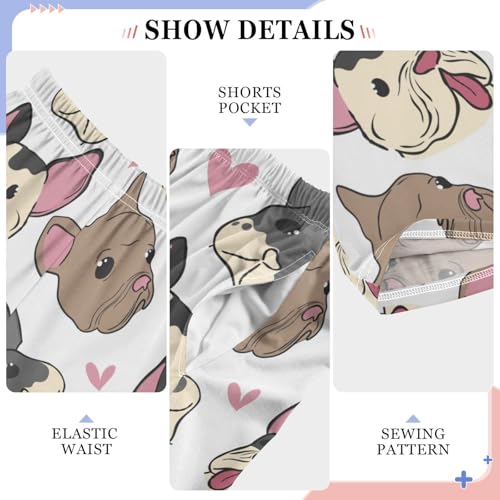 Boys' Pants Bulldog Dog Puppy Retro Long Bottoms Jogger Pants Elastic Waist Trousers with Pockets S-XL4