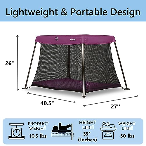 Dream On Me 437-P Travel Light Playard In Pink, Lightweight, Portable And Easy To Carry Baby Playard thumb #2