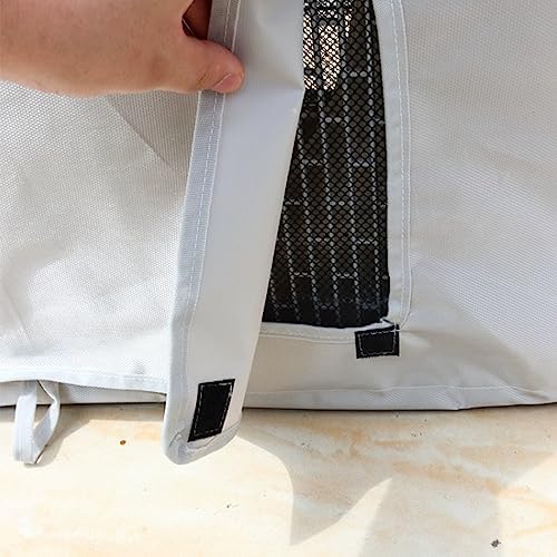 Outdoor Waterproof Dustproof Mini Split Air Conditioner Cover - 600D Oxford Cloth, Vent Mesh Design, Easy Installation for AC Units, Weather-Resistant Protection