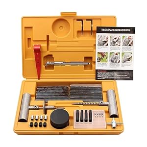 Tire Repair Kit, 56pcs Tire Patch Kit with Plugs to Fix Punctures and Plug Flats for Car, Motorcycle, Truck, Tractor, Trailer, RV, ATV, ARB, SUV