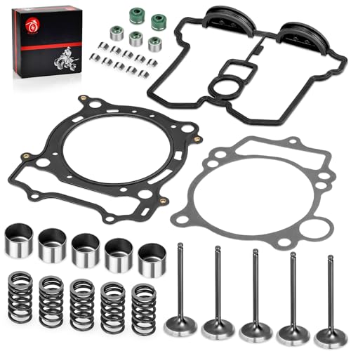 Image of Cylinder Head Exhaust Intake Valve & Spring Gasket Kit for Yamaha YFZ450 2004-2009 WR450F YZ450F 2003-2006