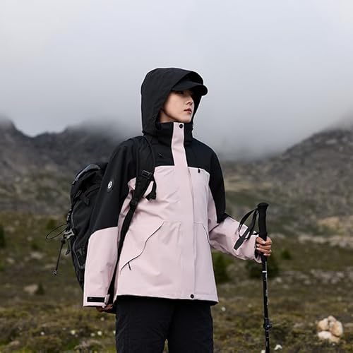 Bychen Jaqueta safári feminina, leve, impermeável, à prova de vento, esqui de inverno, jaqueta quent