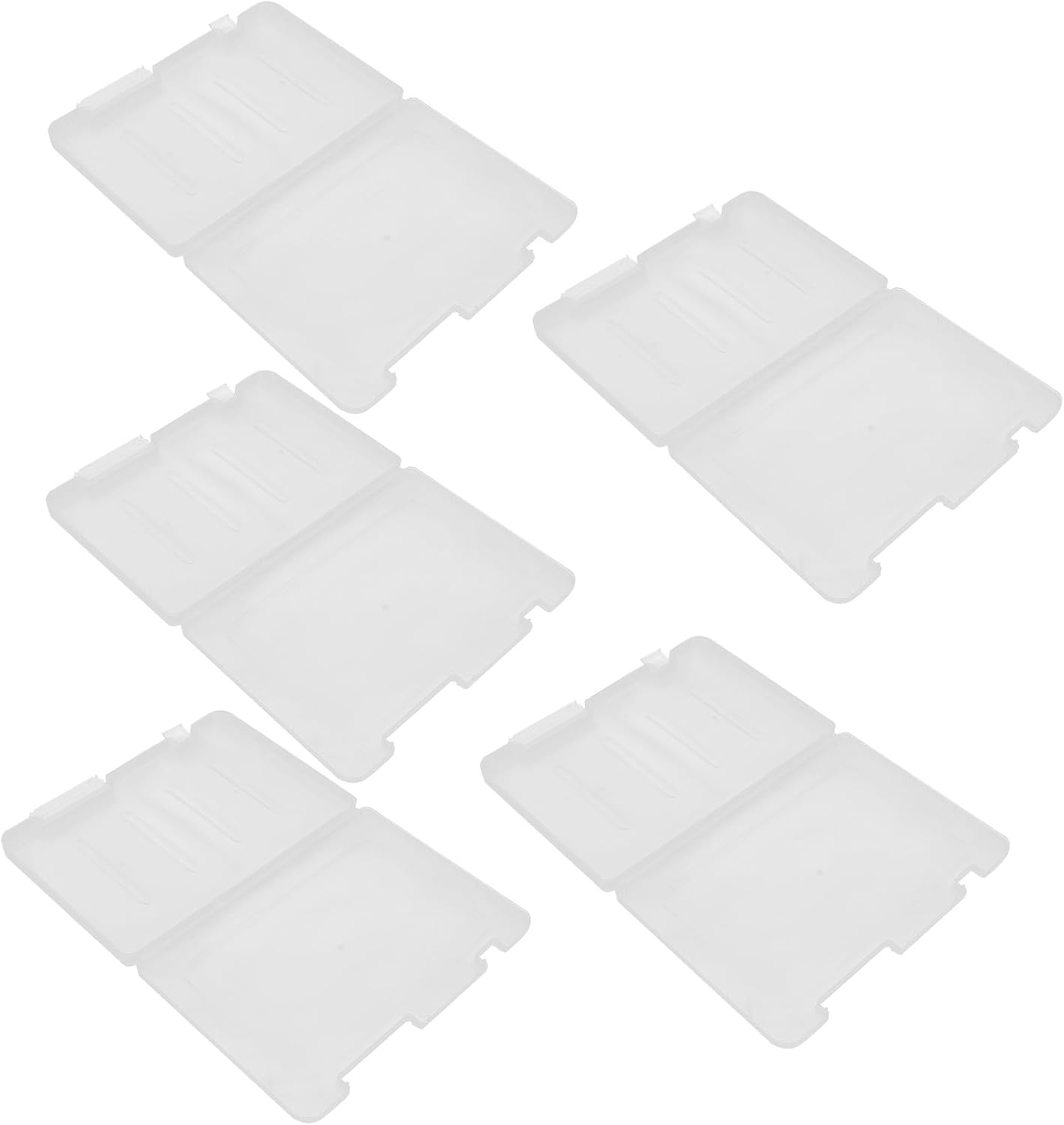 5pcs Small Plastic Document Organizer Boxes with Dual Latch, Flat File Storage and Certificate Holder for Office and Travel