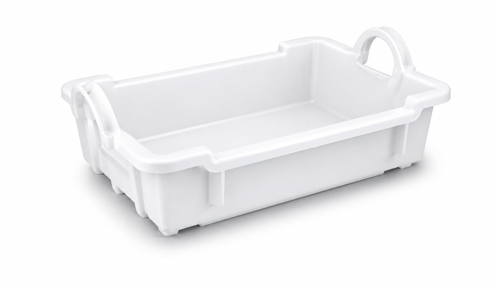 Cubeta plastico Apilable 20L | Caja Plastico Almacenaje Resistente y Ergonómica, Polietileno, 650x450x230mm | Uso Alimentario y Industrial | Fácil Limpieza y Ahorro de Espacio
