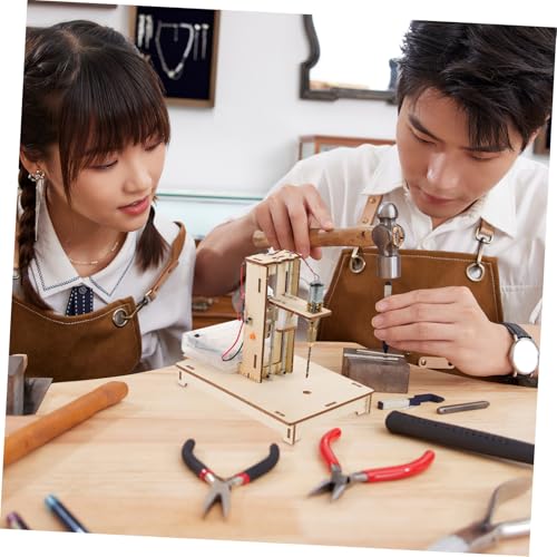 Mini perceuse de bureau kit miniature éducatif et kit de perçage manuel portable DIY - 4