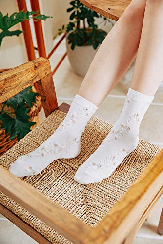 Women Floral Lovely Design Cotton Socks4