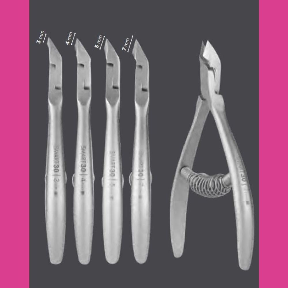 STALEKS PRO by Natury Nails Pinza professionale per cuticole 4 mm. Acciaio inossidabile (Smart 30-4mm)