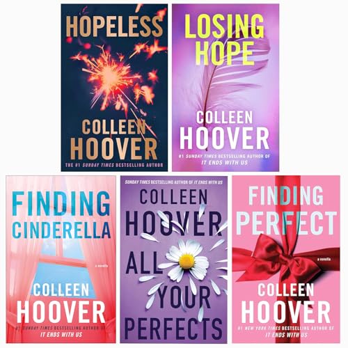 Hopeless Series By Colleen Hoover 5 Books Collection Set (Losing Hope, Finding Cinderella, Hopeless, Finding Perfect & All Your Perfect)