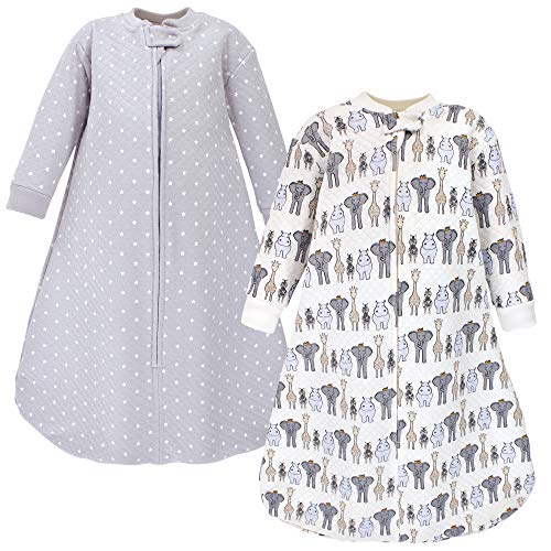 Image of Hudson Baby Unisex Baby Premium Quilted Long Sleeve Sleeping Bag and Wearable Blanket