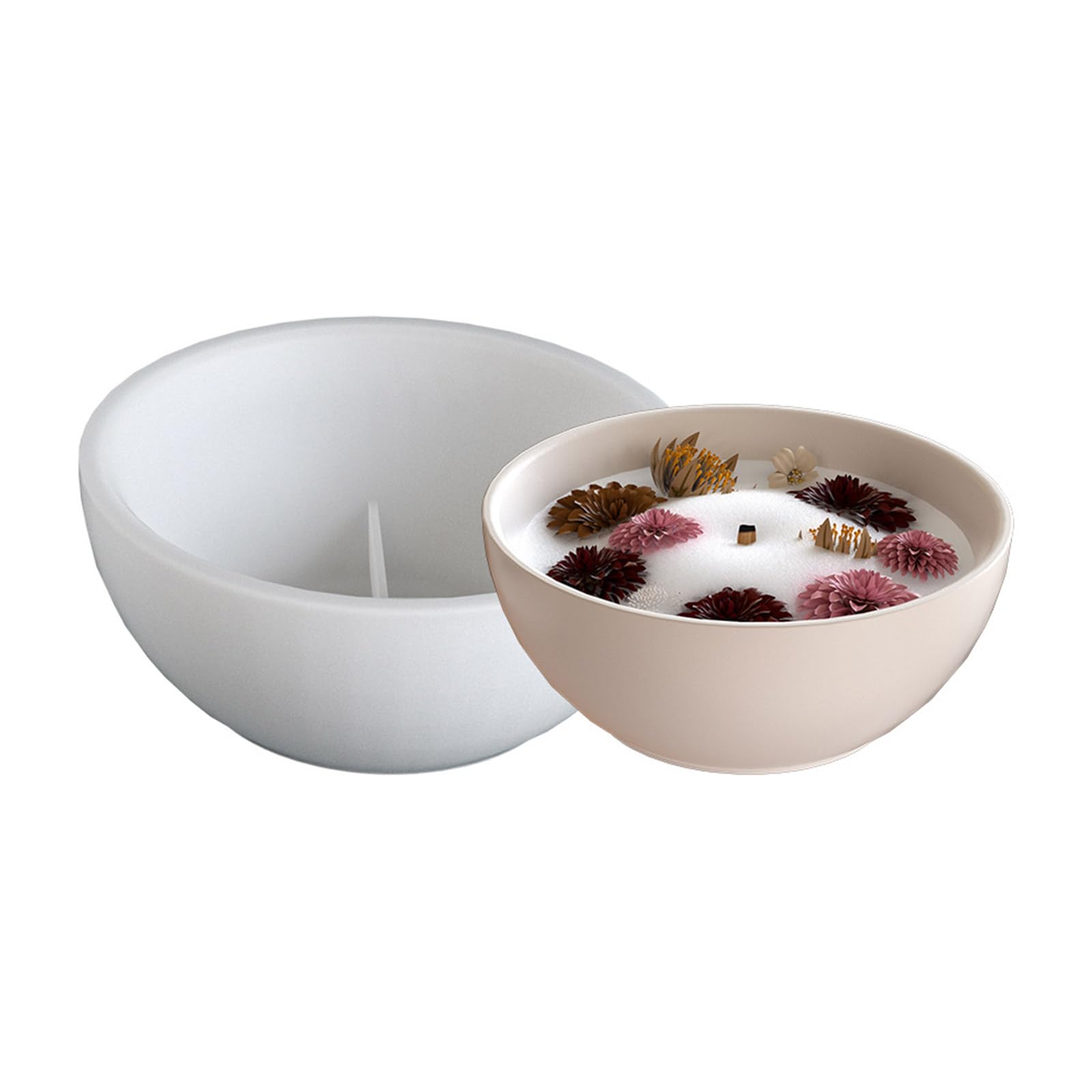 NEWFT Round Sturdy Silicone Tray Mould for Resin Castes Craft Supplies Dishes Mould for Jewelry Making and Coasters Creation