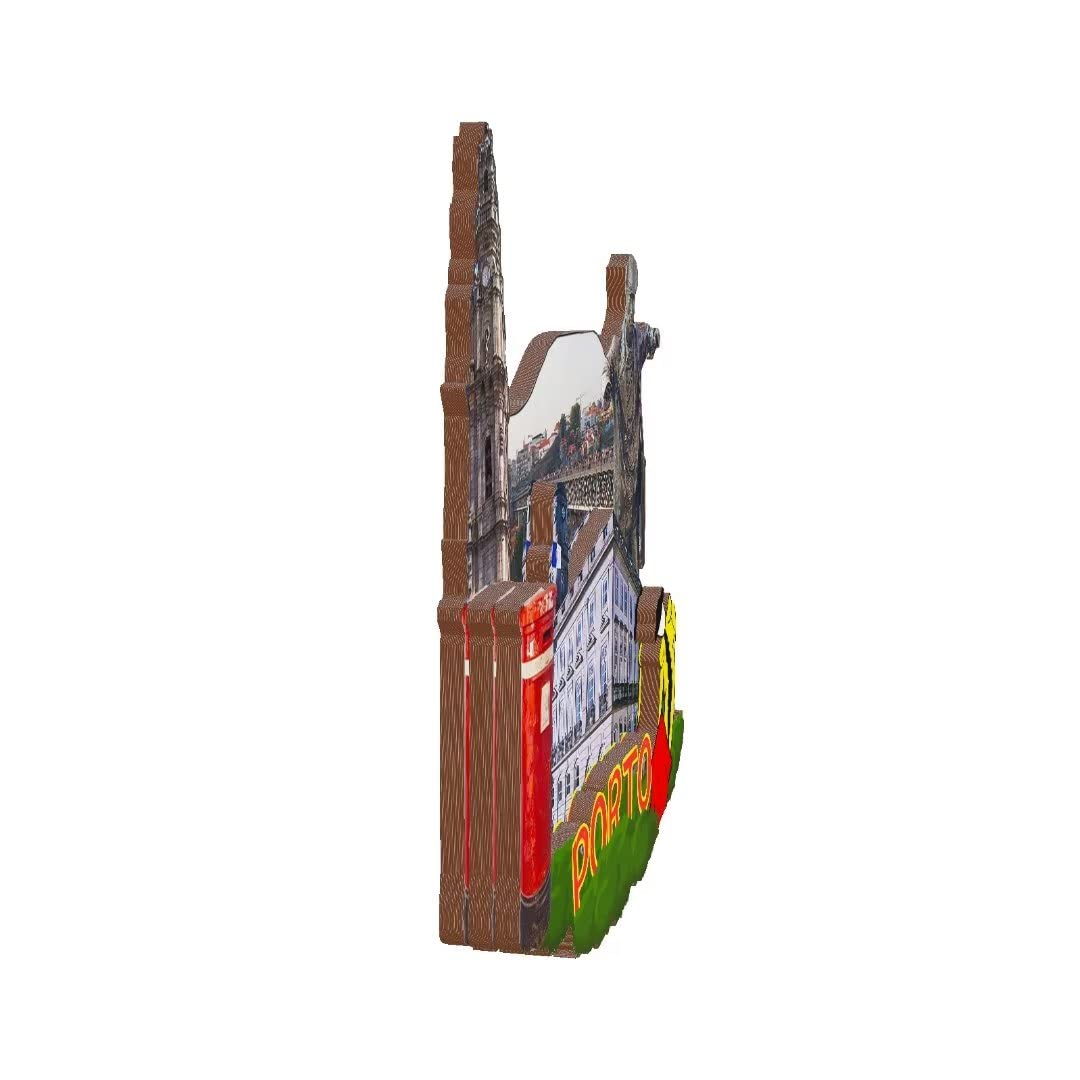 Quwsne Calamita per frigorifero Porto Portogallo, souvenir da viaggio in città, regali turistici, 3D, monumenti classici, artigianato fatto a mano, decorazione per la casa -3864