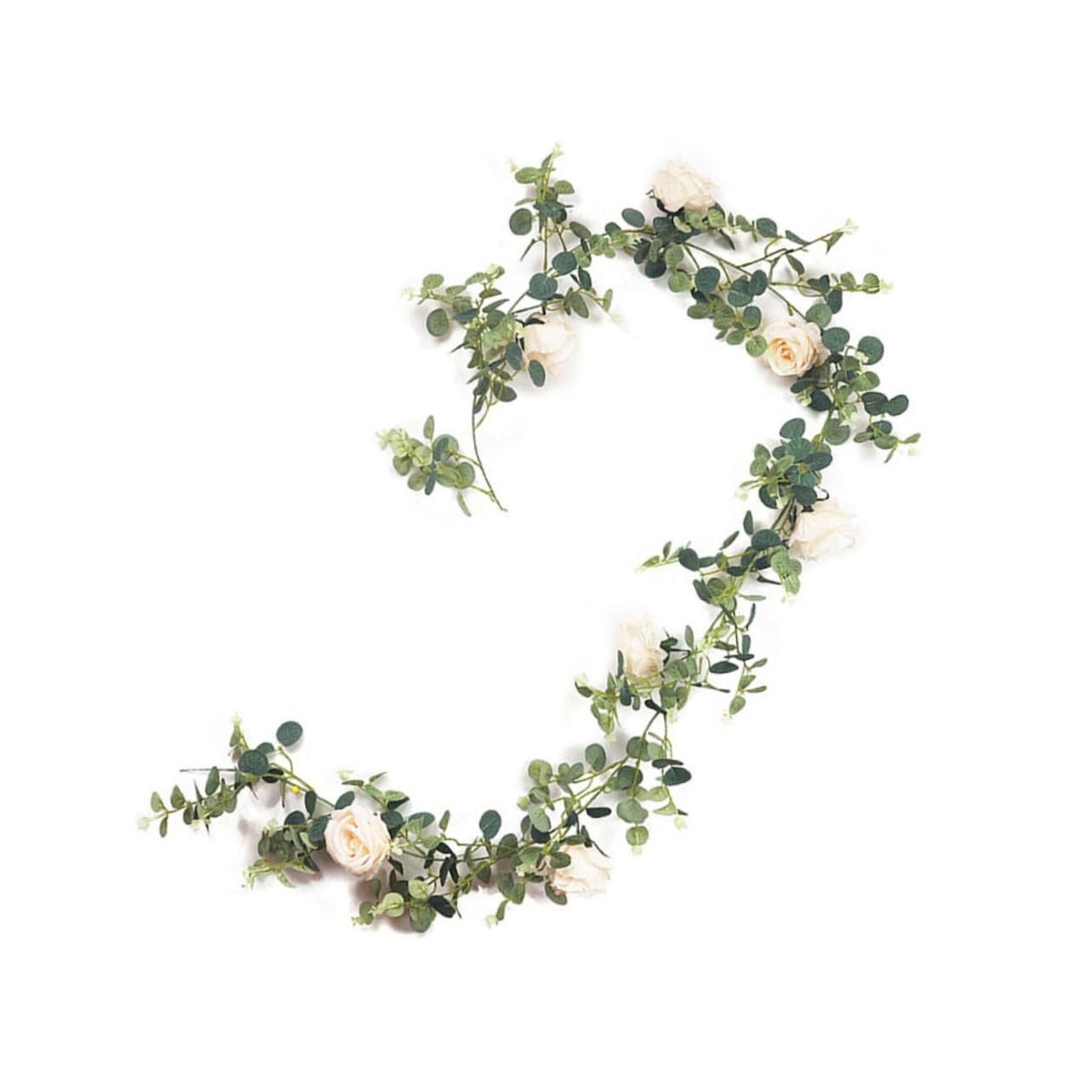 Cabilock 3stücke Künstliche Rattan Girlande Mit Rosen Dekoration Für Hochzeiten Partys Und Wohnräume Hängende Blumen Für Türen Und Spiegel Umweltfreundliches Material Leicht Zu